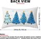 Blue Christmas Tree Lumbar Throw Pillow Covers 12X20 In Set of 2 Xmas Tree Lights Stars Decorative Rectangle Pillow Cases Winter Holiday Pillow Cover Farmhouse Home Decor For Living Room Sofa Couch